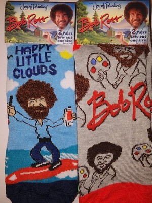 New Bob Ross 2 - 2 Pair Low Cut Socks 