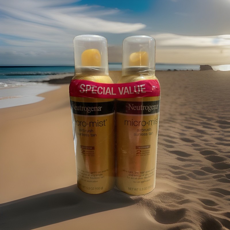 Neutrogena MicroMist Airbrush Sunless Tan - Medium 2 Shades Darker 2 Bottles