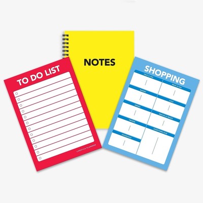 A5 Tagesplaner Block To Do Liste Einkaufsliste Spiral Notizbuch 3er Pack 52 Seiten