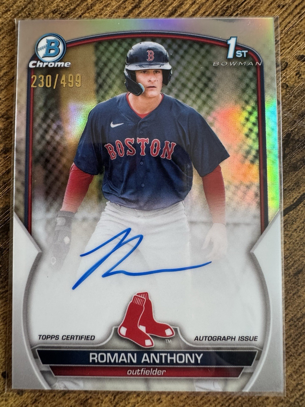 2023 Bowman Chrome Refractor Roman Anthony Red Sox Bowman 1st AUTO /499