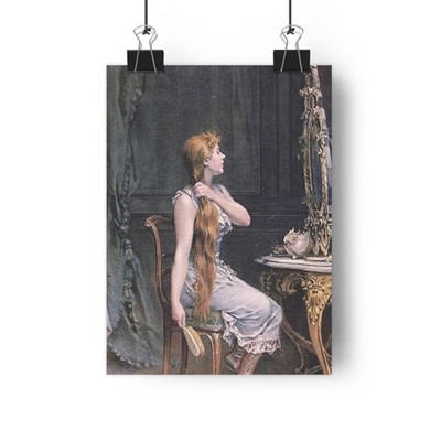 Golden Hair 1894 Frederick Hendrik Kaemmerer Fine Art Print Elegant Woman