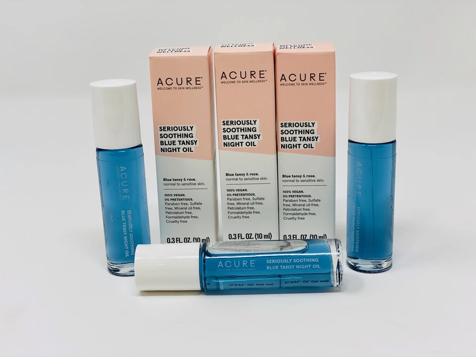4 ACEITE Acure Serioulsy Calmante Azul Tanaceto y Rosa Noche 0,3 OZ Nuevo sin caja Foto 3 de 4