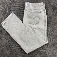 Vintage Levi's Silver Medal Men 35x30 Jeans USA Made Gray Acid Wash Straight 80s