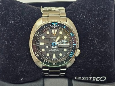 Men's Seiko Prospex PADI King Turtle Automatic Watch SRPG19, box, extra links