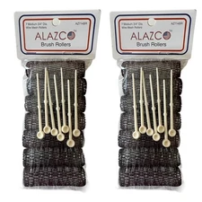 ALAZCO 14 Pc Vintage Style Hair Roller Medium BRUSH ROLLERS & PINS Mesh Hair Cur