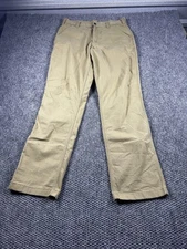 Carhartt Pants Mens 34x35 Beige Relaxed Fit Canvas Work Utility Carpenter