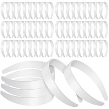 100 Pcs Plastic Headbands Bulk 1 Inch Wide Craft No Teeth Plain Headbands DIY Ha