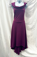 Boohoo Purple Sleeveless Cowl Neck Fit & Flare Curved Hemline Midi Dress 18