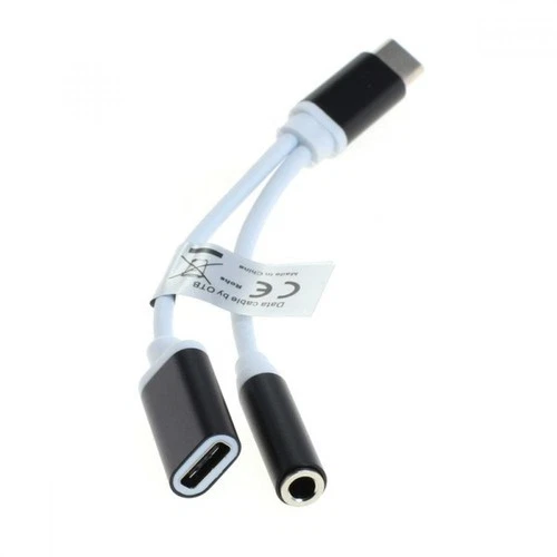 Audio Adapter USB-C Stecker - Klinkenbuchse + USB C Buchse Klinkenadapter Type-c