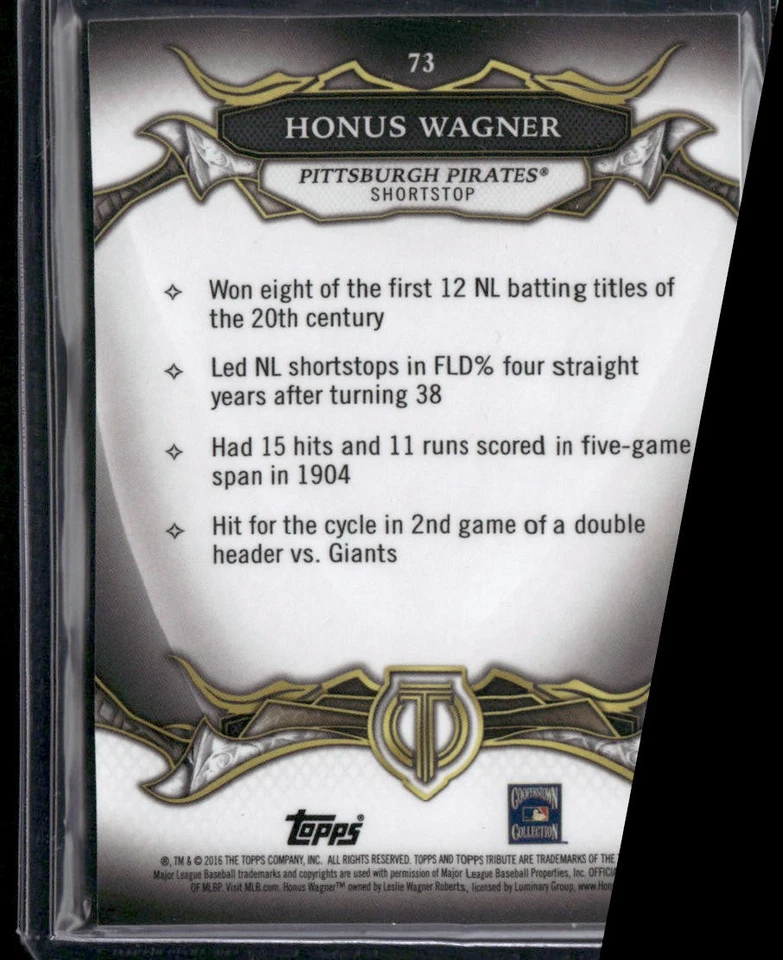 2016 Topps Tribute #73 Honus Wagner - Image 2 of 2