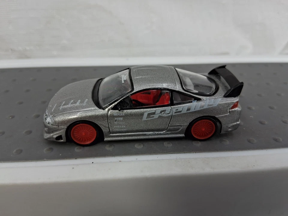 Racing Champions 1995 Mitsubishi Eclipse Silver Die Cast - Image 2 of 4