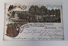 alte AK  Gruss Hering's Brauerei Zwickau Park Restaurant Heringsbrauerei   (726)