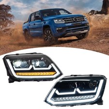 Paar LED Scheinwerfer Tagfahrlicht Hi/Lo Strahl Blinker Für VW Amarok 2010-2022