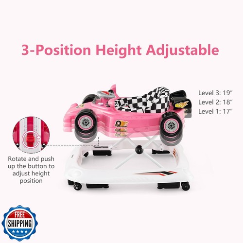 INFANS Faltbarer Lauflernwagen, 3 in 1 Kleinkind Activity Center Anlehn-Sitz Wa - Bild 5 von 5