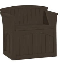 31 Gallon Outdoor Backyard Garden Patio Seat Storage and Bench Chair with Arm Re