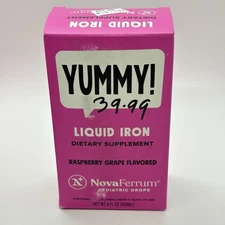 NovaFerrum Yummy Pediatric Drops Liquid Iron For Children Under 4 Exp 4/2026
