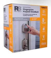 Reliabilt Fingerprint Keypad Door Lock/Deadbolt Keyless Entry, Easy Install NEW