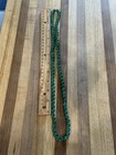 Estate 28 Hand Knotted 6-6.5 mm Green Adventurine Necklace On Silk Cord (2.5 Oz) — photo 2