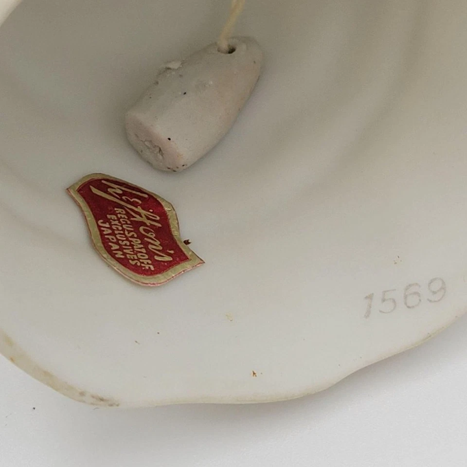 Estatuilla campana vintage Lefton's decoración del hogar talla única cerámica multicolor Foto 3 de 4