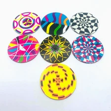 Lot of 7 Cardboard Spinner Caps Pogs Official 90s Slammer Whammers Imperial 1994