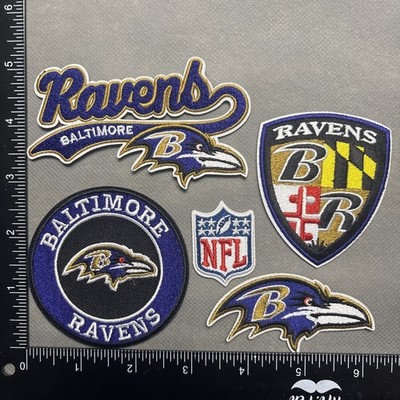 LOT OF 5 BALTIMORE RAVENS IRON ON EMBROIDERED PATCH