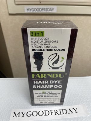 FARNDU Coffee Hair Dye Shampoo 14.1 fl.oz/400ml Exp: 2027/08 Sealed Pack