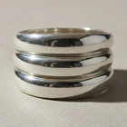 Stylish Sterling Silver Ring Triple Band Genuine Solid 925 Handmade Hallmarked