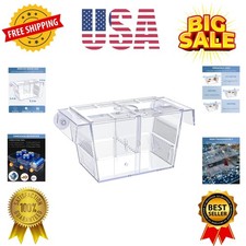 Aquarium Fish Breeding Box Acrylic Hatchery Incubator Tank with Suction Cups ...