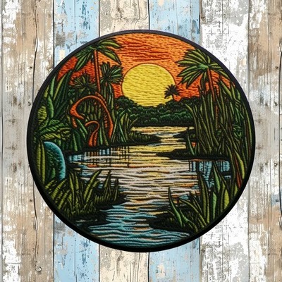 Everglades National Park Embroidered Patch iron-on Alligator Souvenir