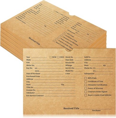 Geyee 50 Pieces Vehicle Dealer Jackets for Dealerships 8 x 12 Inches Printed... 