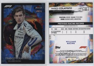 2024 Topps Finest Formula 1 Rare Blue Refractor /99 Franco Colapinto #220