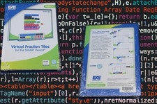 EAI Education Virtual Fraction Tiles Counters for the SMART Board NEW SEALED