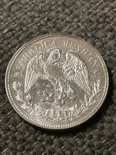 1903 Mo AM Mexico 1 Peso Large Silver Coin, Great Details. - Picture 2 of 2