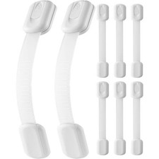 Child Safety Strap Locks, 8 Packs Adjustable Baby Proofing Cabinet Locks 3M