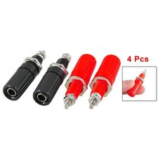 (R) 4 Pcs Metal Body 4mm Female Banana Socket 7mm Thread Binding Post8204