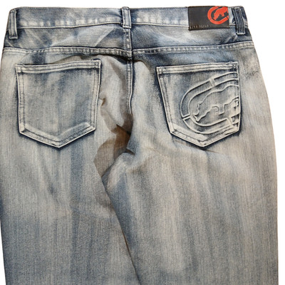 Ecko Unltd Men s Jeans Size 36x32 Athletic Fit Light Wash Logo Pocket Denim