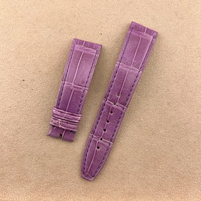 IWC Watch Strap 18mm, Original 16mm Buckle, Two-Piece Leather Violet