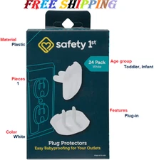 24 PCS Safety Outlet Plug Protector Covers Child Baby Proof Electric Shock Guard