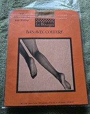 Le Bourget Bas Avec Couture Seam Stockings Made In France Sz 4 Large Zibeline...