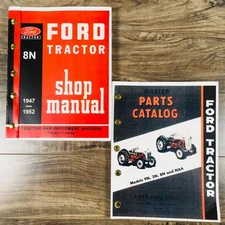 Lot Ford 8N Tractor Shop Manual Parts Catalog Service Repair Technical New Print