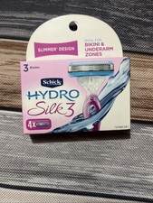 Schick Hydro Silk 3 wkładki do żyletki dla kobiet, 4 wkłady w pudełku, nowe