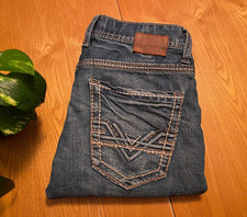 MENS BKE DENIM AARON SLIM STRAIGHT BLUE DENIM JEANS SIZE 29R (29 X 31.5) EUC
