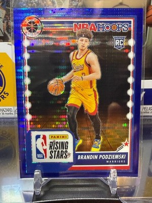 2023-24 NBA Hoops Premium Stock - Rising Stars Brandin Podziemski #297 #/75