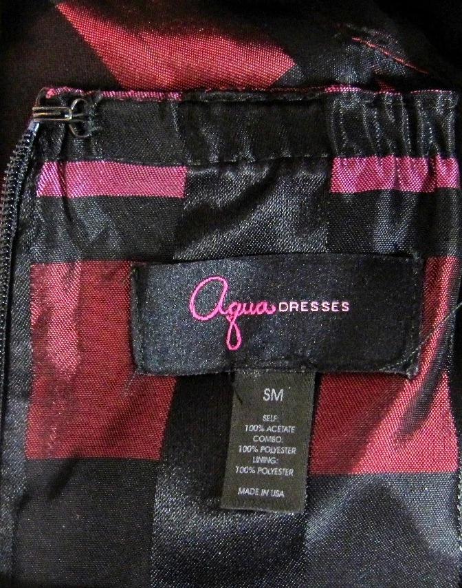 VESTIDO AQUA SIN TIRANTES MINI CÓCTEL Fiesta Baile de graduación Talla Pequeña Mediana Rojo Negro Foto 3 de 4