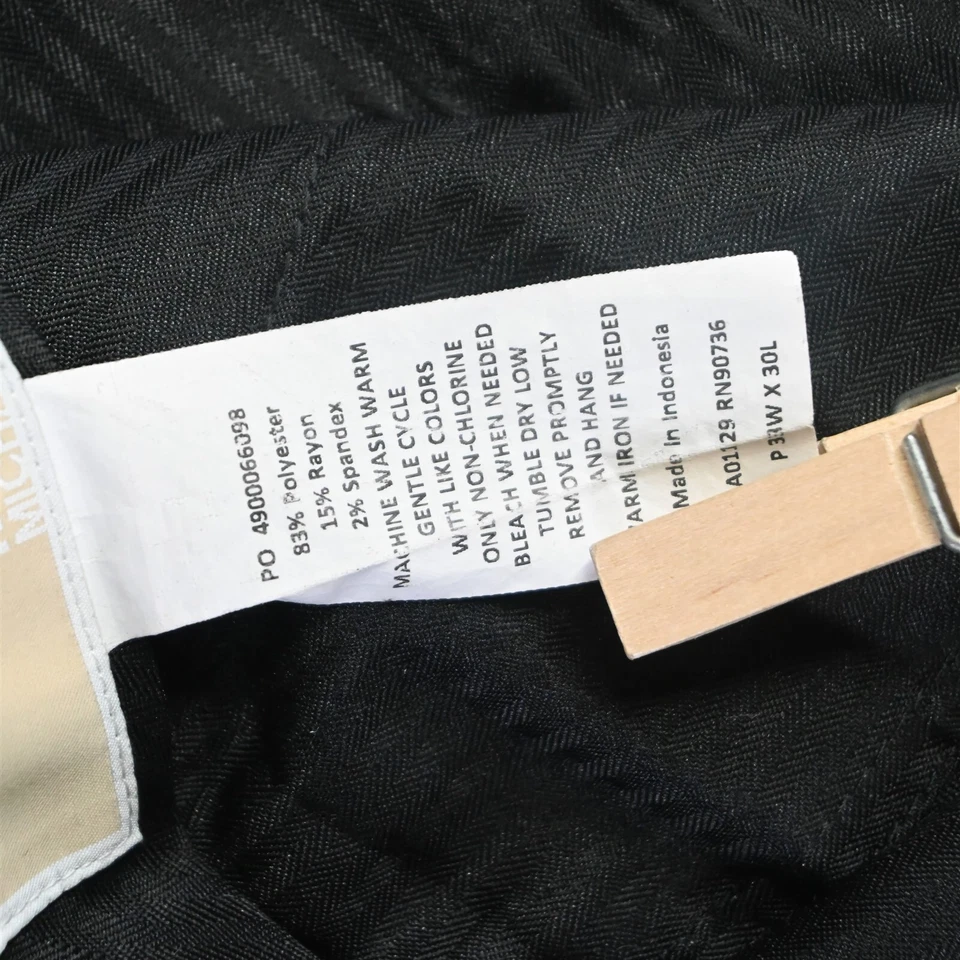 Pantalones de vestir Michael Kors 33 x 30 gris frente plano pantalones para hombre Foto 4 de 4