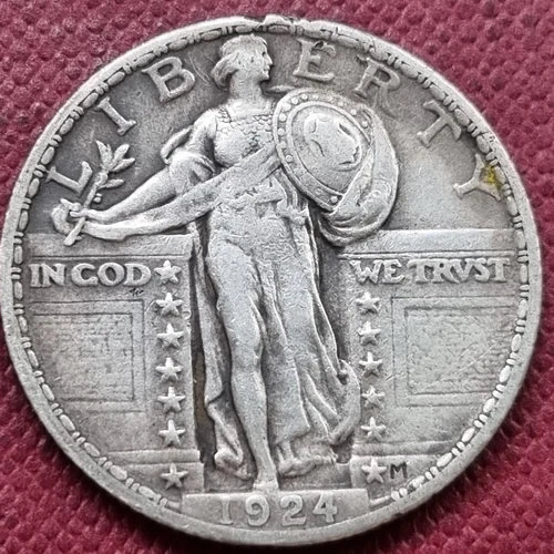 1924 Standing Liberty Quarter 25c Better Grade XF #89349
