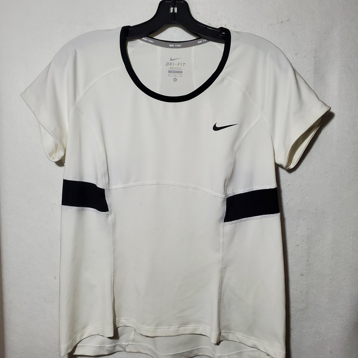 Nike Polo Shirt Women's Extra Large Dri-Fit Tennis Short Sleeve White