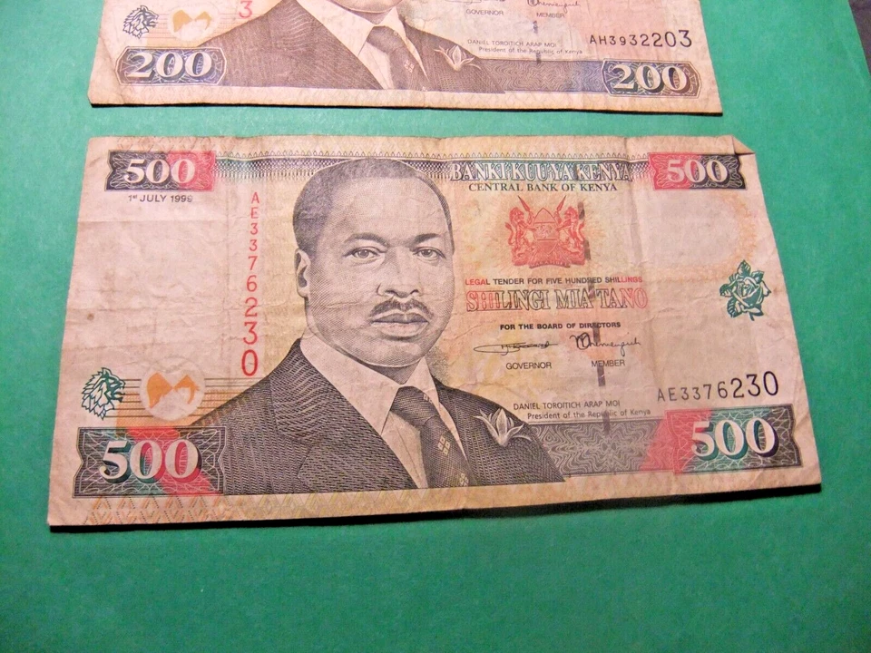 Billetes Kenia 1999 200 y 500 chelines - En muy buen estado Foto 3 de 4