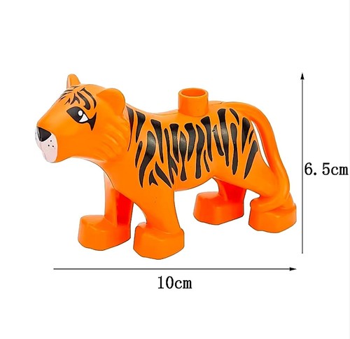 Animales de ladrillo grandes compatibles con Duplo granja zoológico bosques animales salvajes dinosaurios - Imagen 15 de 47