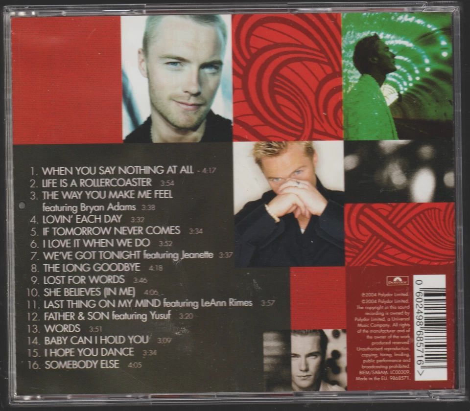 Ronan Keating - 10 Years of Hits (2004, CD) - Bild 2 von 2